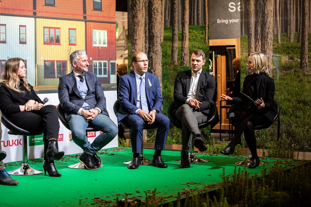 Paneelarutelu Eesti Ehitab 2022 messi jätkusuutliku ehituse ala. Foto: Vladimir Levin