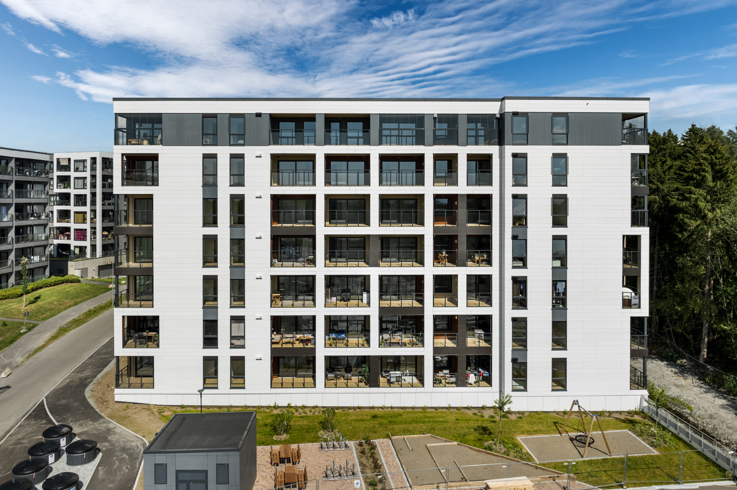 Overall Winner and Best Apartment Building of the Prefab House of the Year 2025 – Kodumaja AS, Apartment Building in Norway. Architect: Rett Hjem Arkitekter Photo: Kodumaja AS