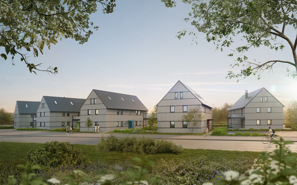 Aasta Tehasemaja 2025 - parim fassaadielementide projekt Welement AS tehaseline renoveerimine Saksamaal. Arhitekt: Renowate. Foto: Renowate