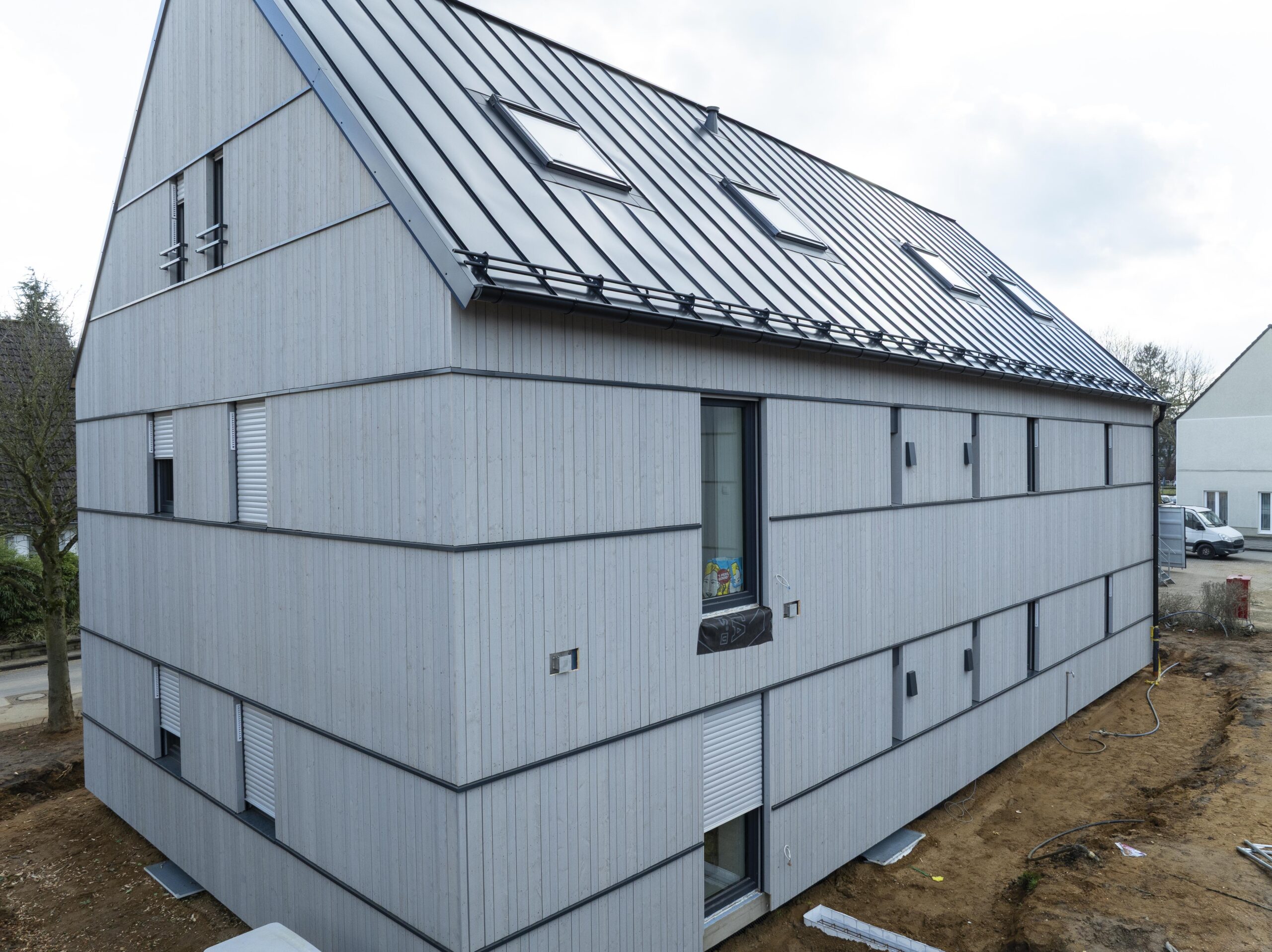 Aasta Tehasemaja 2025 - parim fassaadielementide projekt Welement AS tehaseline renoveerimine Saksamaal. Arhitekt: Renowate. Foto: Renowate