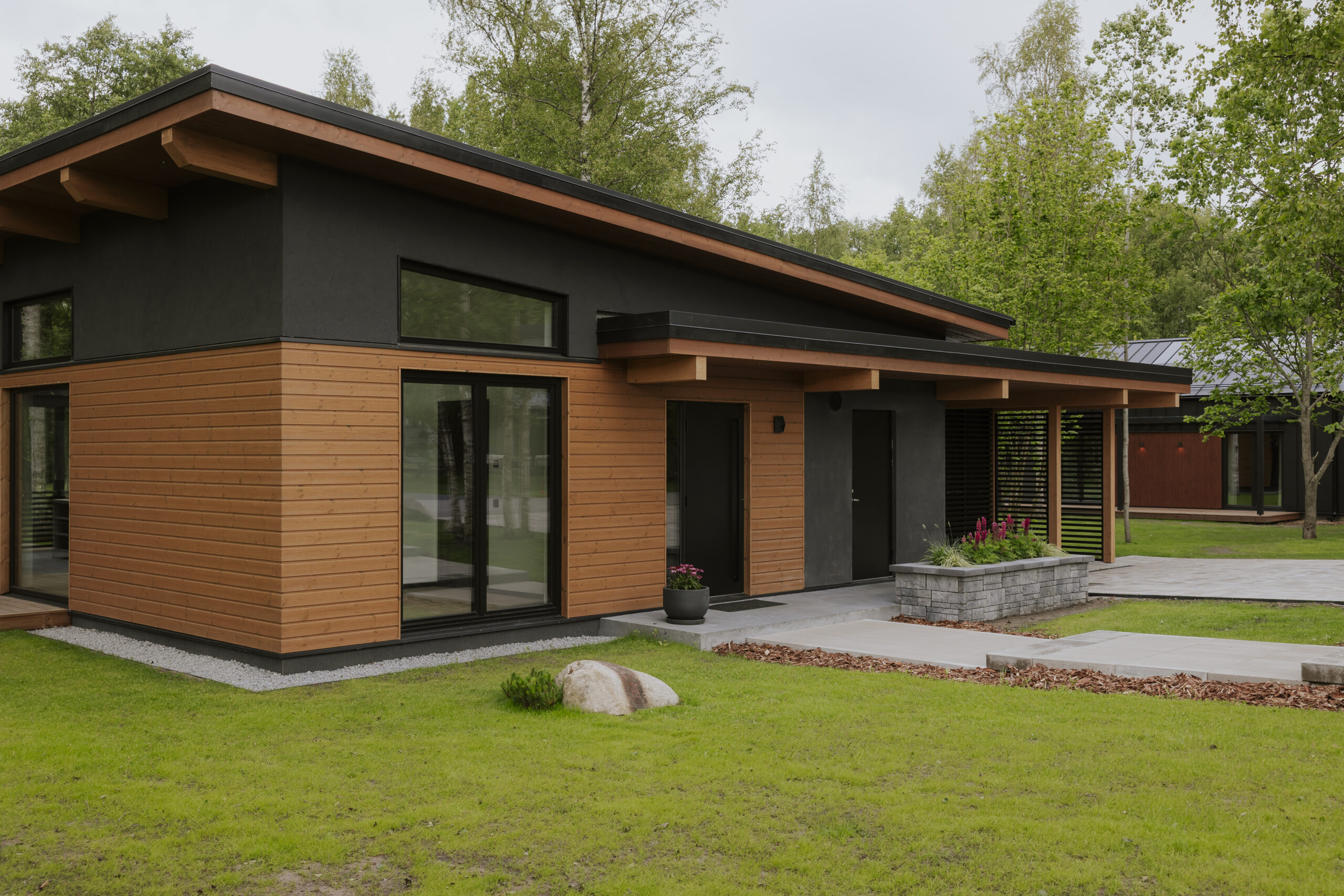 Nord Homes OÜ elementmaja Jõelähtmes. Arhitekt: Nordwell arhitektid (Jörgen Vendik, Marie Assmann). Foto: Edmond Mäll