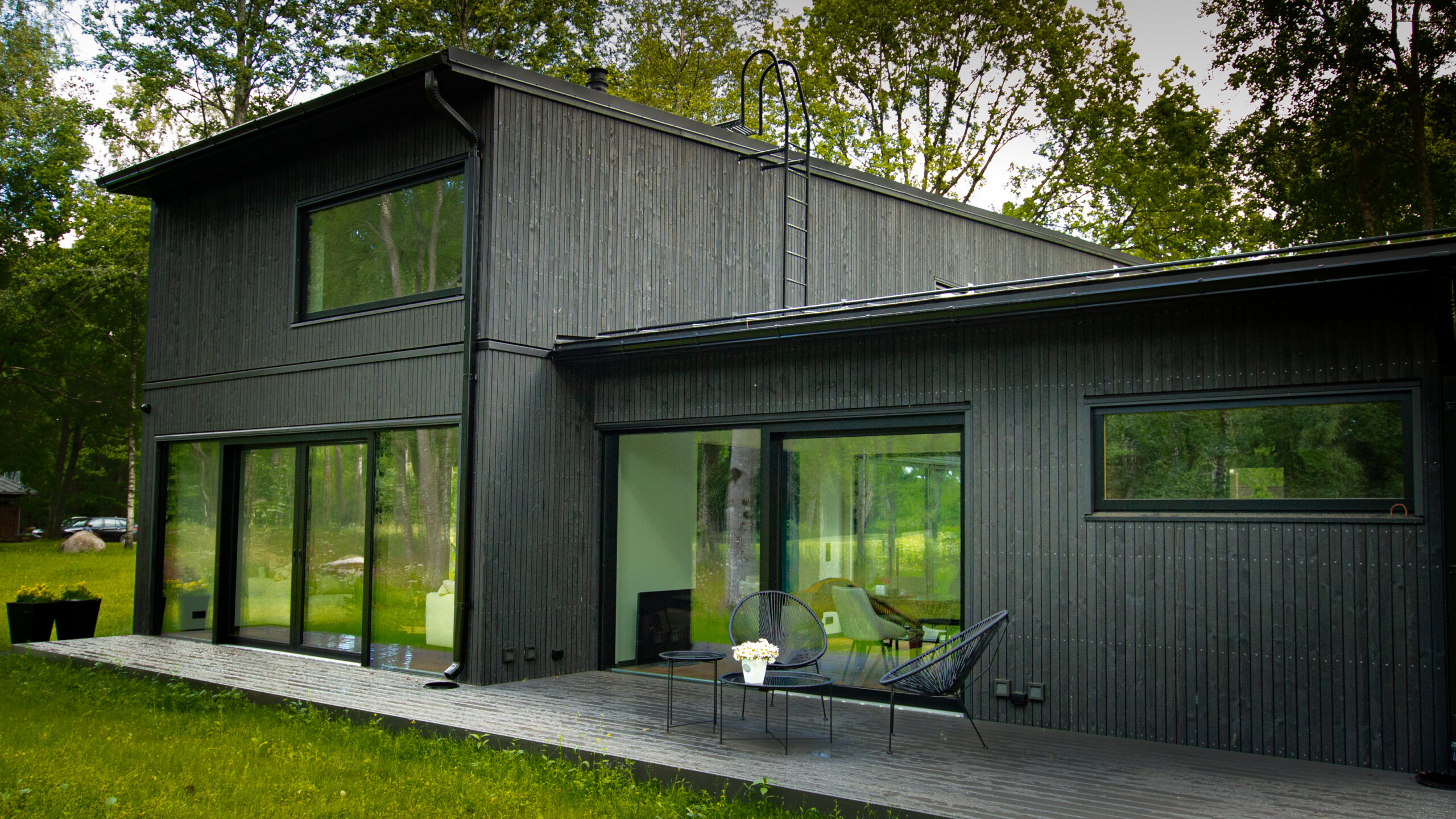 Elementmaja Jõelähtmes- Matek AS. Arhitekt: Andres Põime Foto: Matek AS, Lasita Aken AS