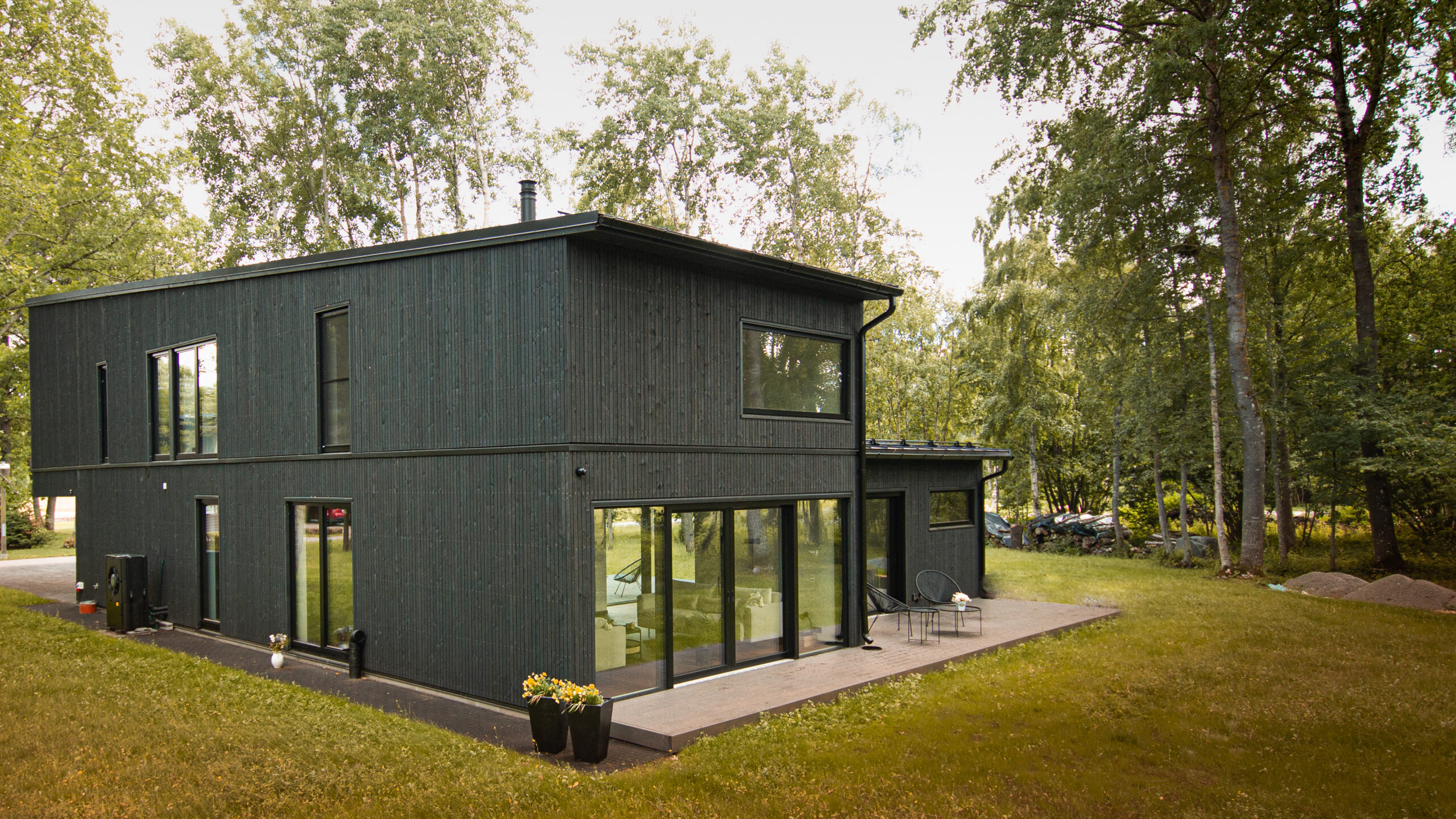 Elementmaja Jõelähtmes- Matek AS. Arhitekt: Andres Põime Foto: Matek AS, Lasita Aken AS