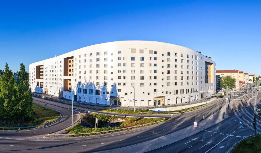Best Apartment Building - Matek AS, student housing in Finland. Architect: Arkkitehtitoimisto Helamaa & Heiskanen OY. Engineers: Tanel Nurk, Kristjan Tooming, A-Insinoorit OY. Photo: Matek AS and Ilkka Vuorinen
