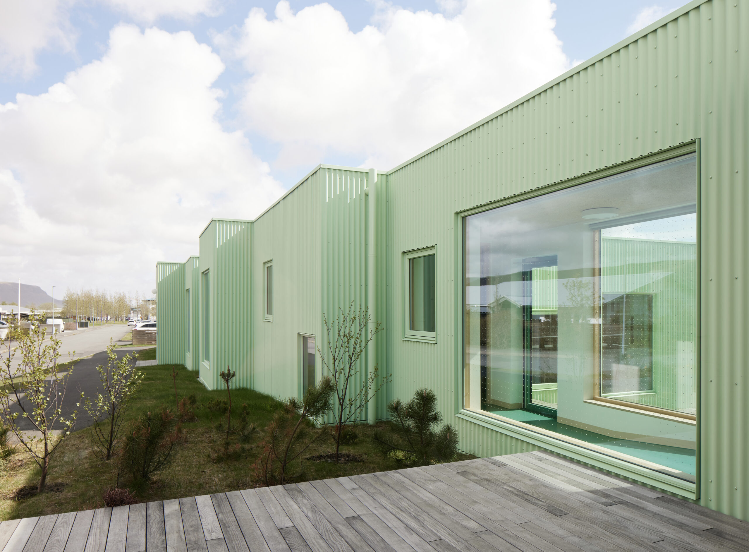 Aasta Tehasemaja 2026 parim avalik hoone – Timbeco Woodhouse OÜ lasteaed Islandil. Arhitekt: Marimo Architects. Insener: Alar Oinus. Foto: Nanne Springer